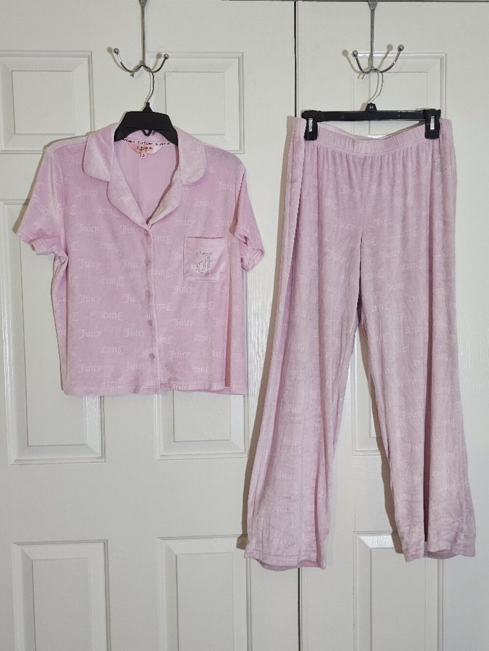 Juicy Couture embossed logo sleepwear set.